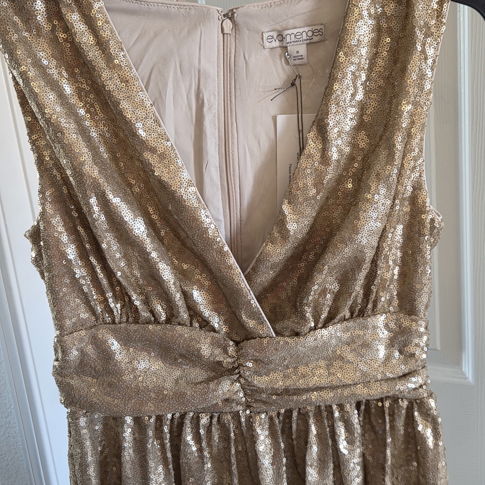 eva mendes for New York & Company Gold Cocktail Dress - Picture 3 of 9
